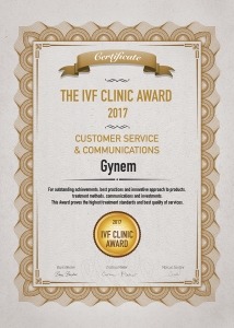 the IVF clinic award